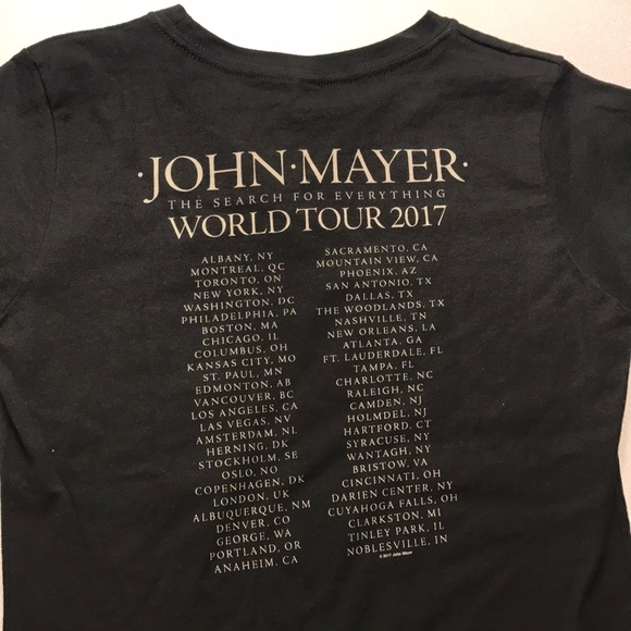 John Mayer 2017 world tour tee NWT - Picture 2 of 2